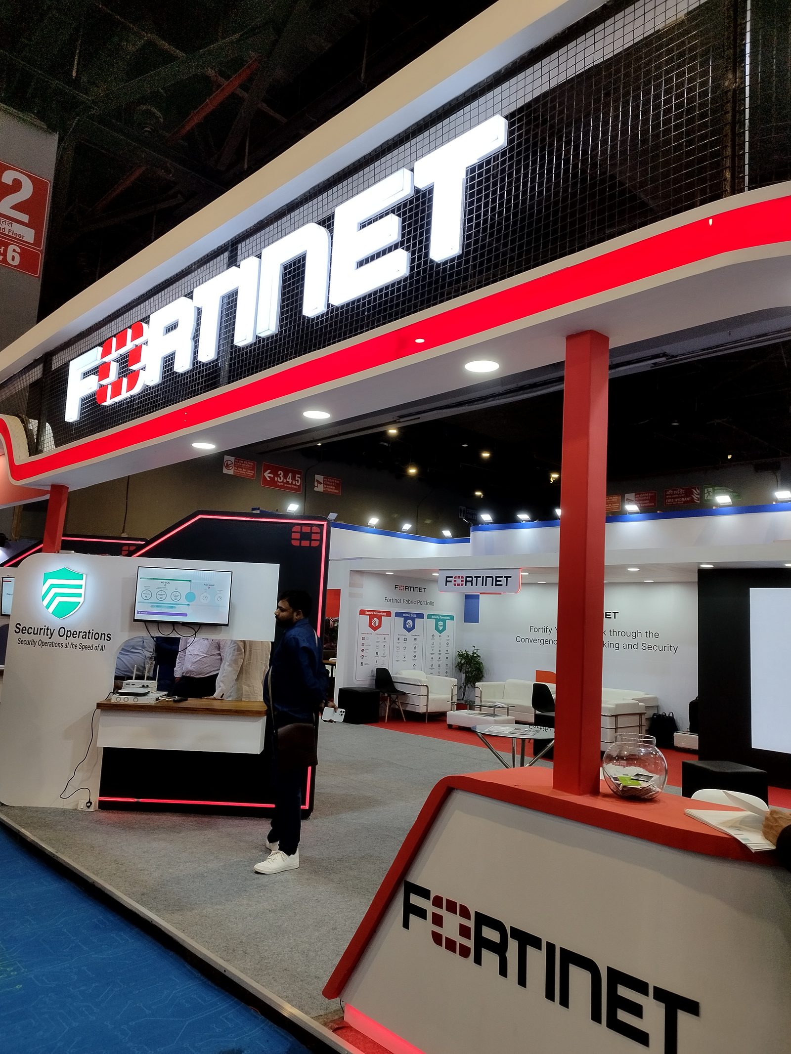 Fortinet's exhibition stall at ITU WTSA 2024 in New Delhi