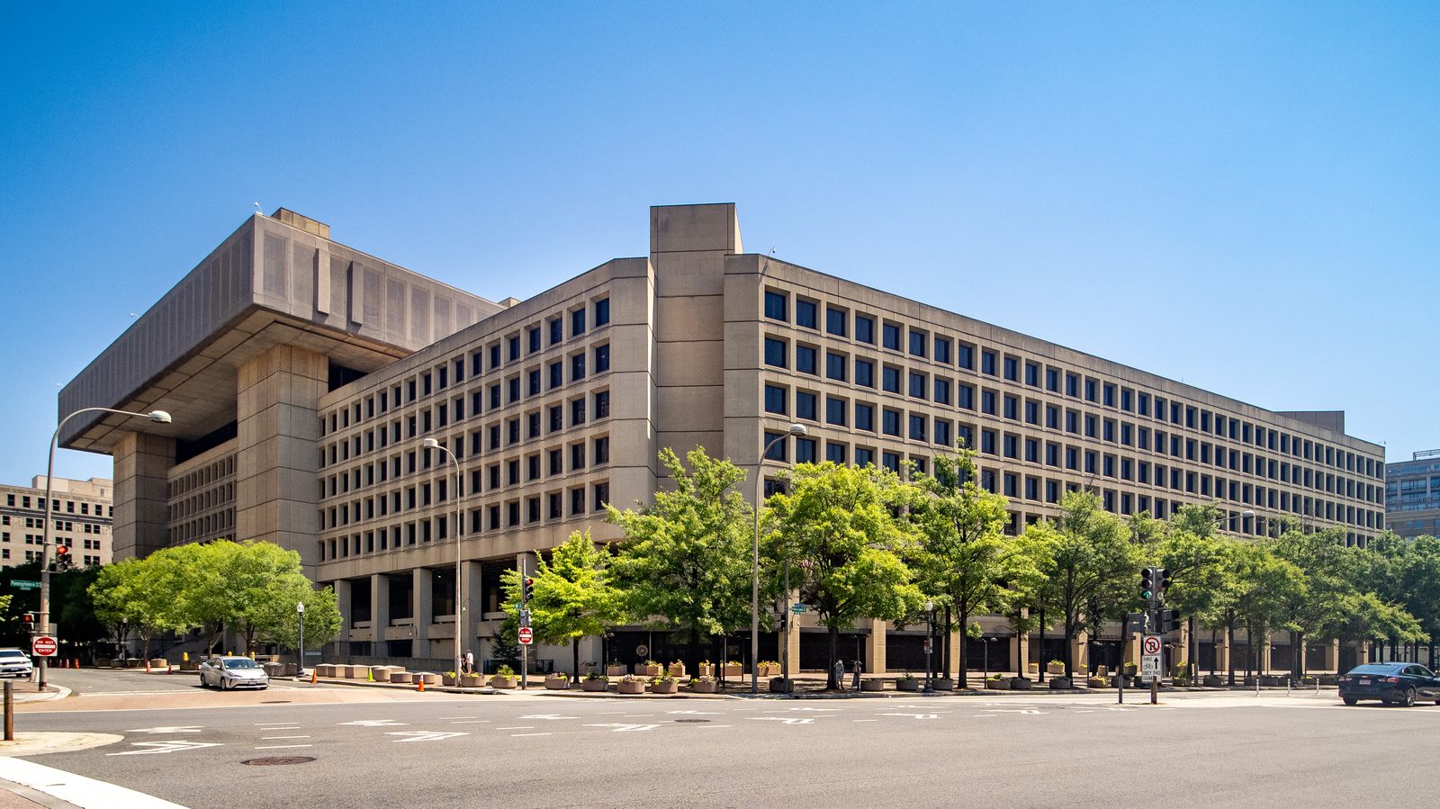 The J. Edgar Hoover Building in Washington, D.C., headquarters of the Federal Bureau of Investigation.